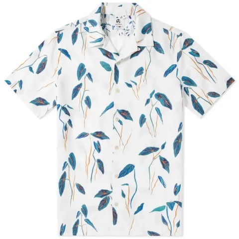 Botanical Print Short Sleeve Shirt