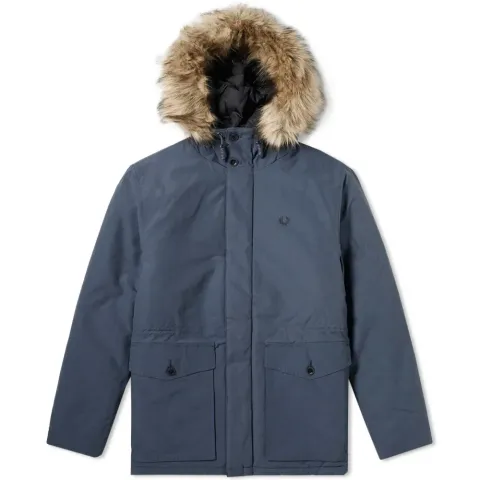 Fred Perry Quilted Fur Trim Parka