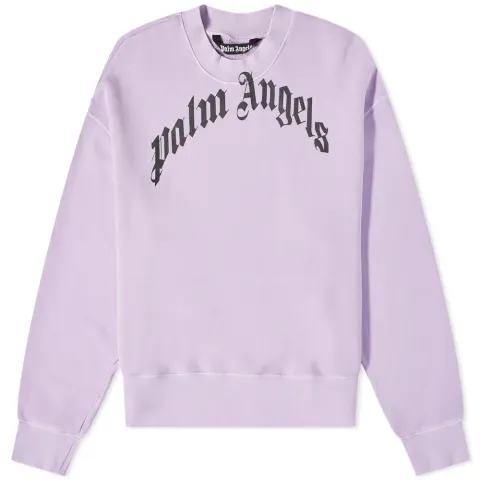 Garment Dyed Curved Logo Crew Sweat