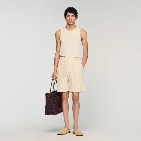 Broderie anglaise cotton shorts