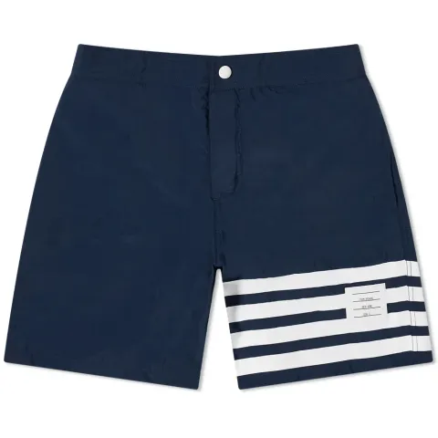 Snap Front 4 Bar Swim Shorts