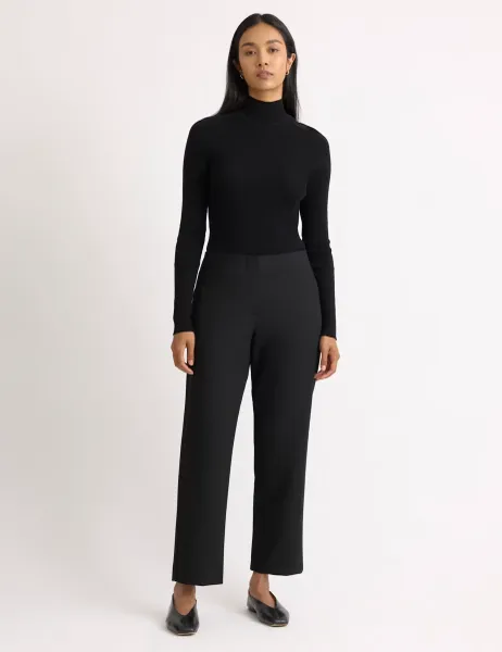 Albaray Tailored Straight Leg Trousers Black