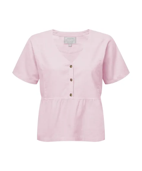 Schöffel Country Lavenham Linen Top - Pale Pink