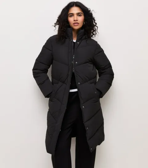 New Look Women's Black Longline Puffer Jacket