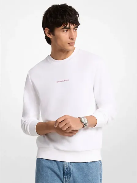 Graphic Logo Cotton Blend Sweater