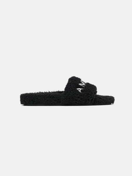 WOMEN - WOMEN'S AMIRI SHEARLING SLIDE - Black