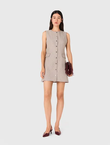 Short rhinestone suit dress