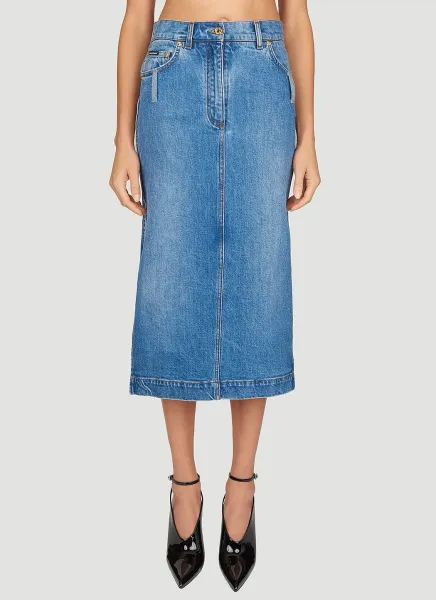 Denim Midi Skirt