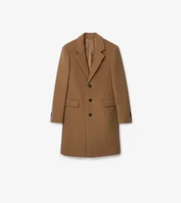 Wool Tailored Coat in Fawn beige