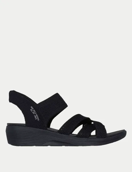 Skechers Arya - Cooling Off Wedge Sandals Black