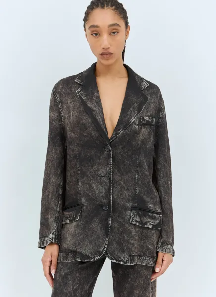 Single-Breasted Printed Blazer