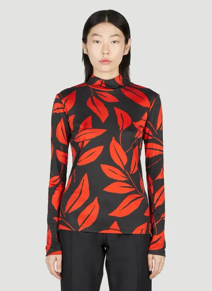 Leaf Print Top