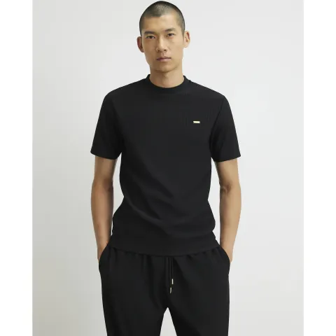 River Island Slim Fit Vertical Texture T-Shirt