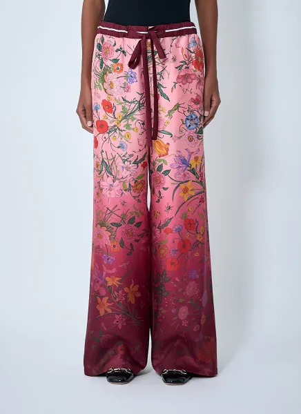 Printed Silk Pants