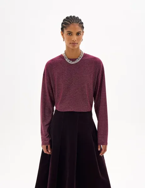 HUSH Striped Long Sleeve Top