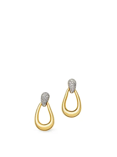Missoma Molten Teardrop Pavé Statement Stud Earrings - 18KT Gold Plated