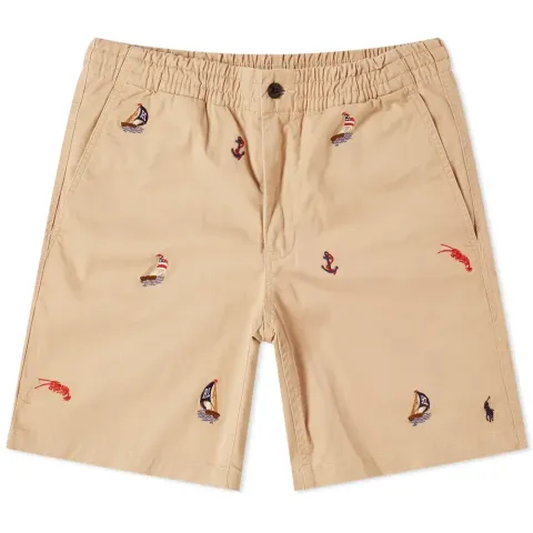 Embroidered Chino Short