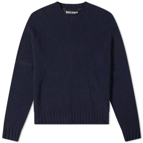 Curved Logo Crew Knit