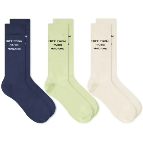 Slogan 3-Pack Sock