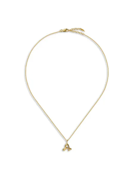 Missoma Curly Molten Mini Initial Pendant Necklace 18kt Gold Vermeil
