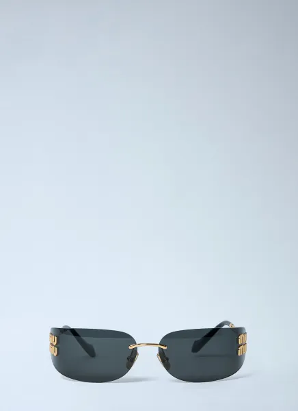 Rimless Logo Sunglasses