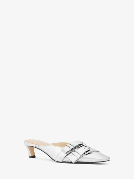 Darrington Crackled Metallic Leather Mule