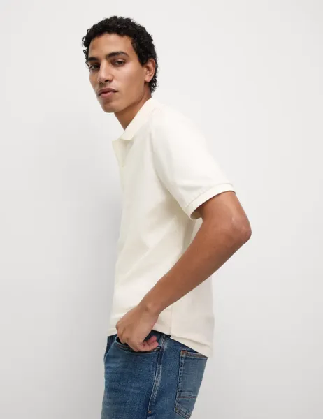 Marks & Spencer Ultimate Pique Polo Shirt Ivory