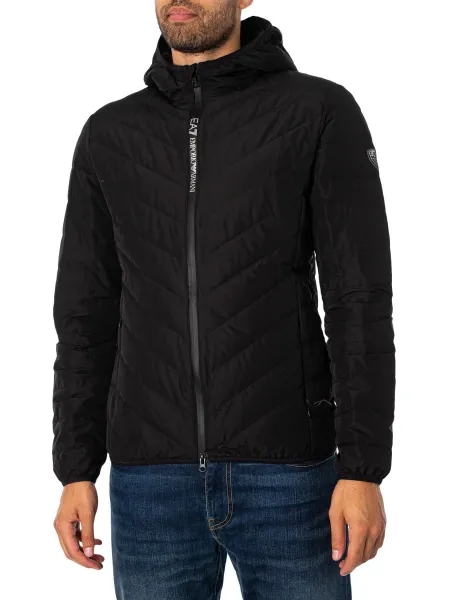 EA7 Emporio Armani Logo Zip Down Jacket