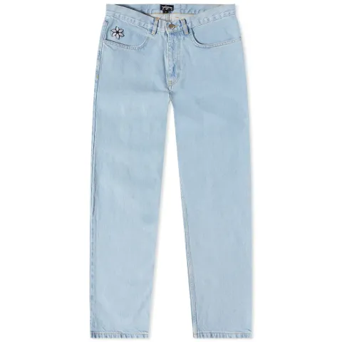 Blue Flowers Denim Jeans
