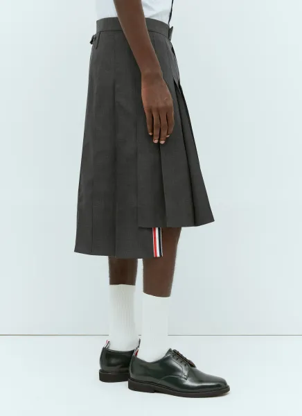 Super 120'S Twill Pleated Skirt