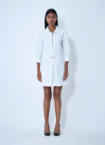 Cotton Poplin Shirt With Horsebit Hardware