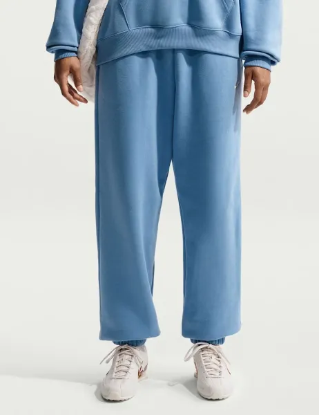 Nike Studio Cotton Rich Fleece Joggers Blue Denim