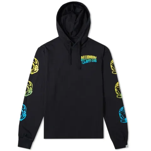 Helmet Print Long Sleeve Hooded Tee