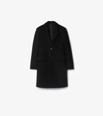 Wool Tailored Coat in Black