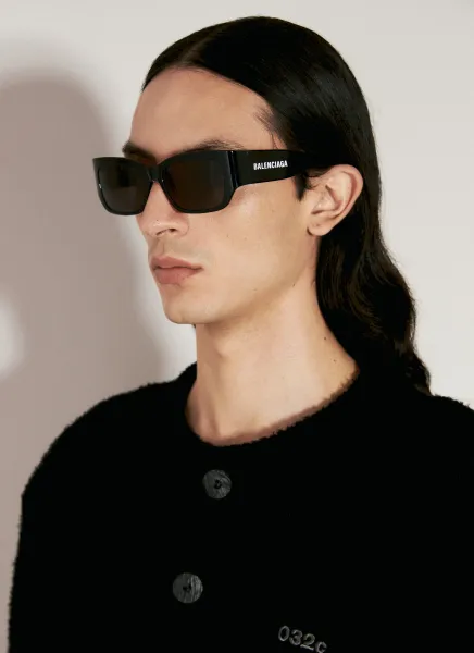 Logo Print Rectangle Sunglasses