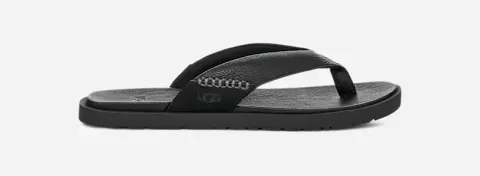 Seaside II Flip Flop for Men, Leather/Suede/Polyester