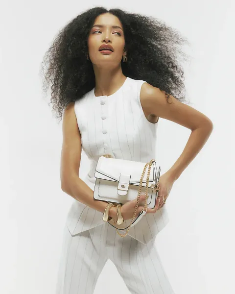 River Island Tab Front Chain Strap Shoulder Bag