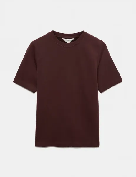 Autograph Cotton Rich Premium T-Shirt Dark Claret