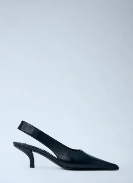 Classic Leather Slingback Heels