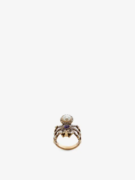 Spider and Pearl Ring
