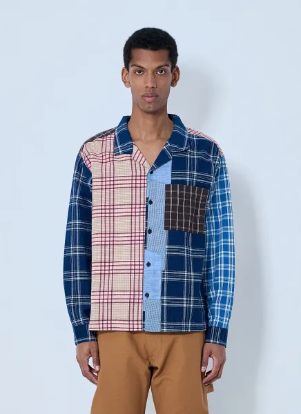 Patchwork Plaid Shirt