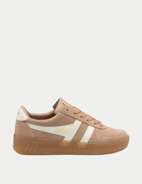 Gola Grandslam Suede Trainers Pink Mix