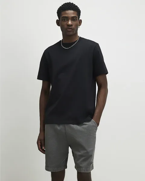 River Island Regular Fit Stepped Hem T-Shirt
