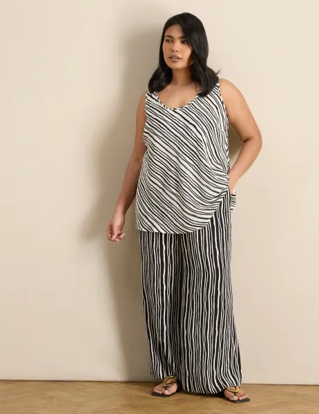 Live Unlimited London Striped Vest White/Black