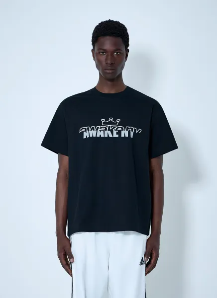 Logo Motif Crewneck T-Shirt