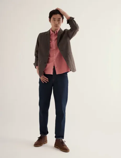 Seasalt Cornwall Relaxed Fit Garment Dye Oxford Shirt Pink