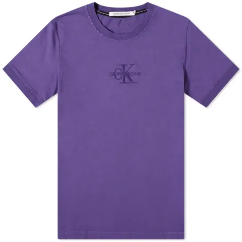 Acid Wash Tonal Embroidered Tee