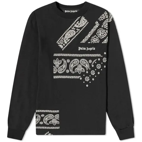 Long Sleeve Bandana Print T-Shirt