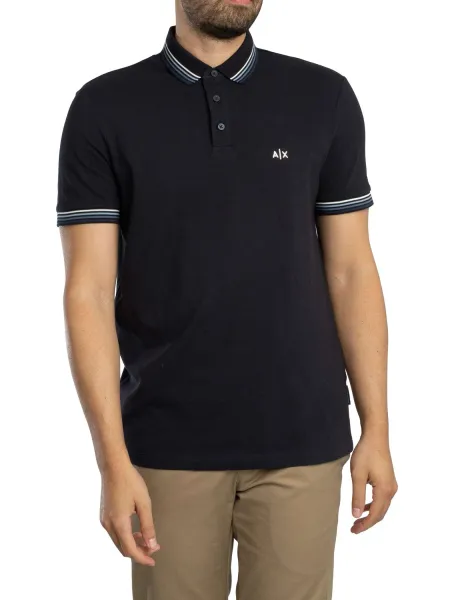 Slim Fit Stripe Collar Polo Shirt