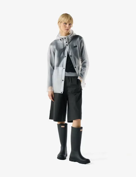Hunter Andrea Hooded Raincoat Clear